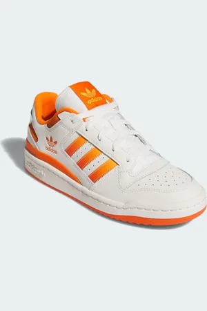 adidas Zapatillas de deporte blanco nube, doradas y naranjas Forum Low CL de