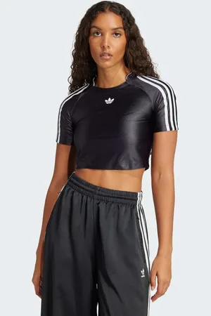 adidas Camiseta negra con diseño encogido Adicolor Teamgeist de