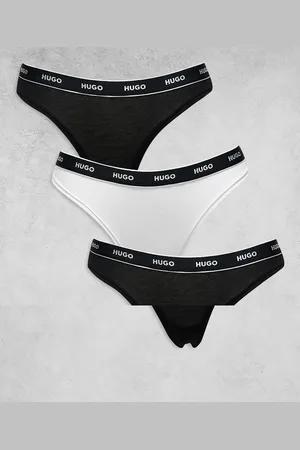 HUGO BOSS Pack de 3 tangas de color negro y blanco de HUGO Bodywear
