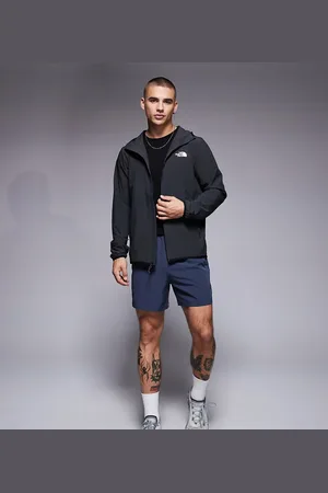 The North Face Sudadera gris oscuro con capucha, cremallera y logo 24/7 de