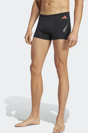 adidas Shorts de baño negros y rojo lúcido estilo bóxer Ripstream de