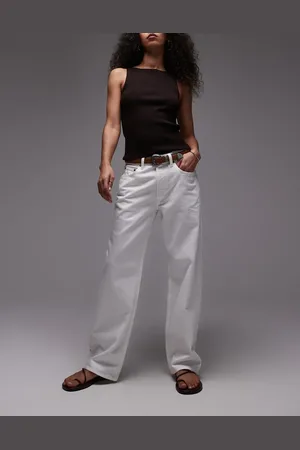 ARKET Vaqueros blancos de corte boyfriend holgado y talle bajo Shore de