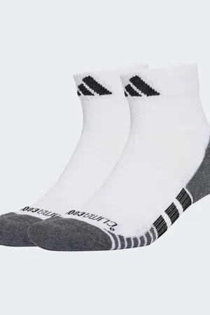 adidas Pack de 3 pares de calcetines de color blanco y negro acolchados de caña media Climacool Cushioned de
