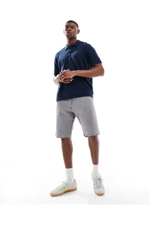 JACK & JONES Pantalones cortos vaqueros gris lavado holgados de