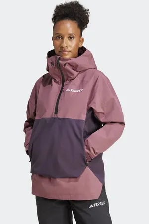 adidas Anorak negro aurora y burdeos con forro 2 l Rain.Rdy Terrex Xperior de -Rojo