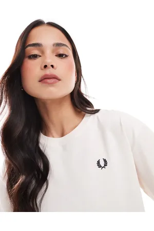 Fred Perry Camiseta rosa claro con cuello redondo de