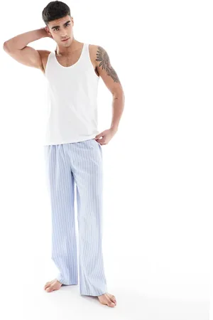 ASOS Pantalones de estar por casa azules a rayas de
