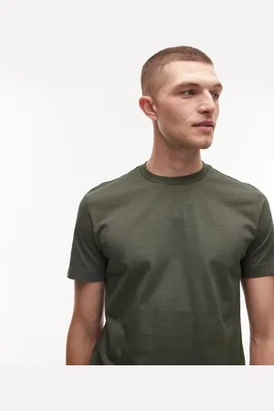 MANGO Camiseta básica de manga corta de -Verde