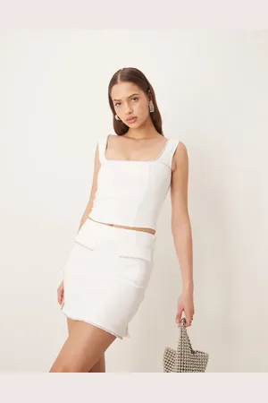 ASOS Top de tirantes de punto roma con ribete de strass de (parte de un conjunto)