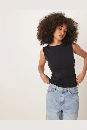 Abercrombie & Fitch Top de corte alargado con espalda desbocada de