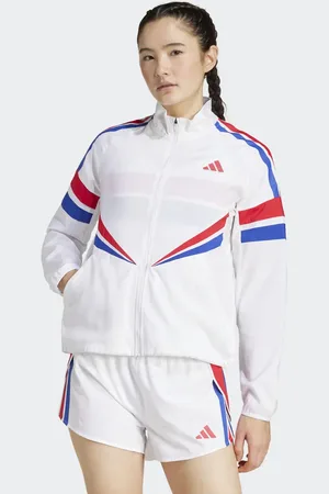 adidas Chaqueta blanca Adizero Retro Running de