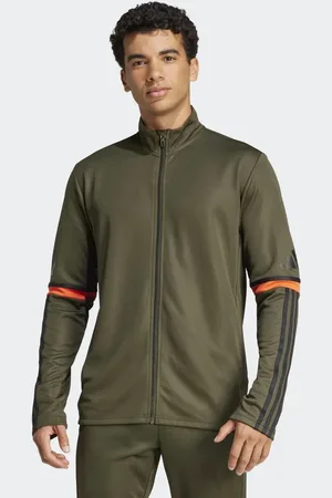 adidas Chaqueta de entrenamiento verde nocturno, negro y naranja impacto pálido Squadra 25 de