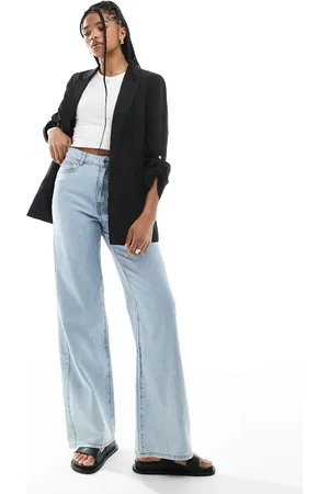 VERO MODA Americana negra de corte slim con mangas 3/4 de -Negro