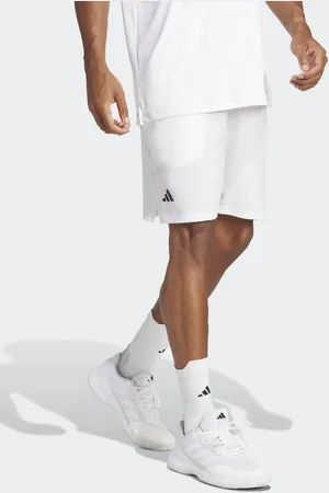 adidas Pantalones cortos blancos elásticos de tejido liso Club Tennis Climacool de