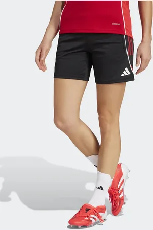 adidas Pantalones cortos deportivos negros y rojo Tiro 25 Competition de