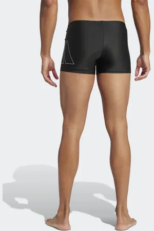 adidas Shorts de baño negros y blancos estilo bóxer Big Bars de