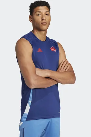 adidas Camiseta deportiva sin mangas con diseño de la selección de Francia de