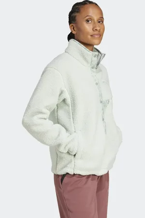 adidas Sudadera sin cierres de felpa mullida Terrex Xploric High Pile Fleece de