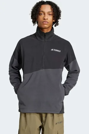 adidas Anorak negra y gris carbón de felpa Terrex Multi Climawarm de -Negro