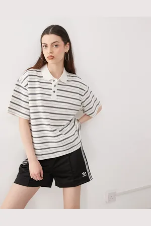 Monki Polo a rayas negras de corte cuadrado de