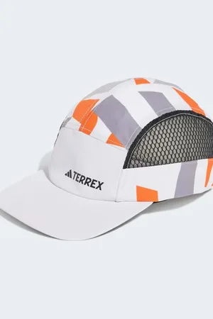 adidas Gorra blanca y naranja impacto pálido y negra con diseño de 5 paneles y estampado gráfico Terrex Climacool de -Blanco