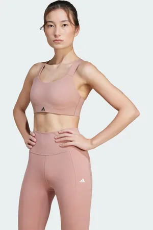 adidas Sujetador deportivo color arcilla cálido de sujeción alta TLRD Impact Luxe de -Marrón