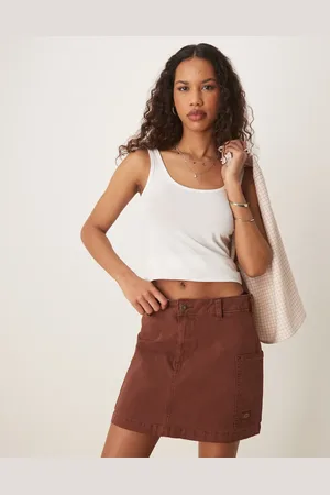 Dickies Minifalda capuchino de estilo wéstern River Ranch de