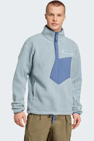 adidas Sudadera sin cierres de felpa mullida Terrex Xploric High Pile Fleece de