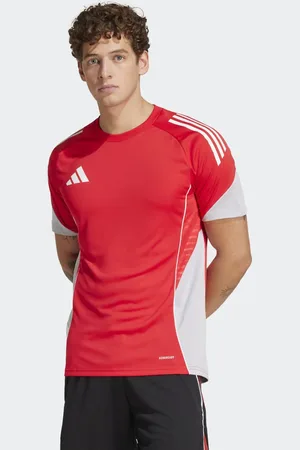adidas Camiseta deportiva rojo rubí puro y gris cuatro Tiro 25 Competition de
