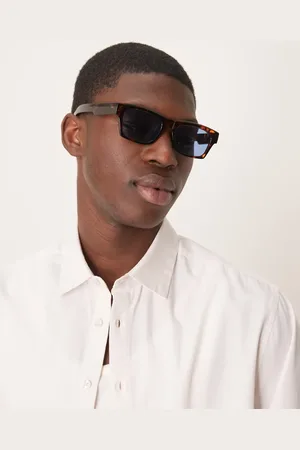 ASOS Gafas de sol efecto carey de estilo retro con lentes azules de
