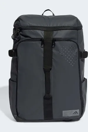 adidas Mochila gris carbón y negra con diseño híbrido de