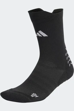 adidas Calcetines deportivos negros y blancos acolchados y antideslizantes para fútbol con diseño estampado