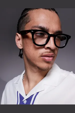 ASOS Gafas efecto carey con montura gruesa redondeada y lentes transparentes de