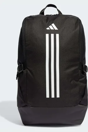 adidas Mochila negra y blanca básica con 3 rayas Essentials de -Negro