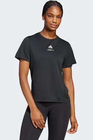 adidas Camiseta negra con estampado gráfico Les Mills de
