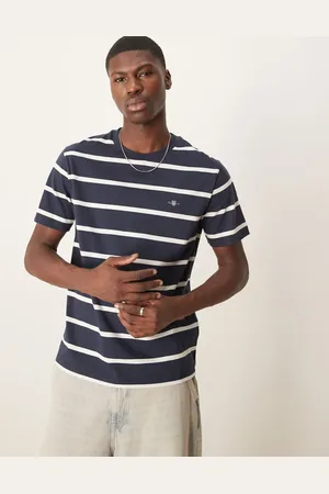 GANT Camiseta a rayas con logo de escudo de