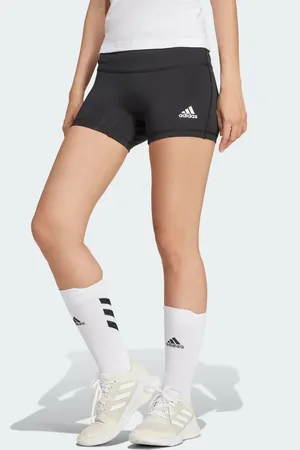 adidas Pantalones cortos de 4" negros y blancos de