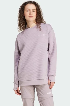adidas Sudadera color envejecido con cuello redondo Terrex Xploric de -Morado