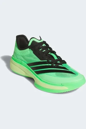 adidas Zapatillas de deporte verde neón y negras Adizero Select 3.0 de