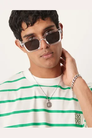 ASOS Gafas de sol transparentes cuadradas biseladas con lentes ahumadas de