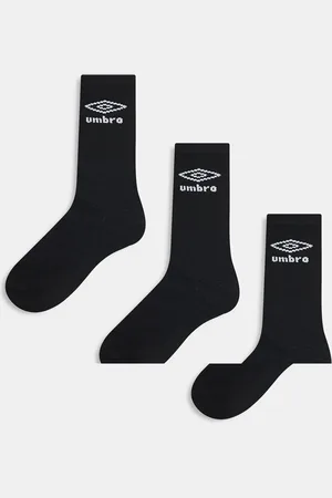 Umbro Pack de 3 pares de calcetines negros de caña alta de
