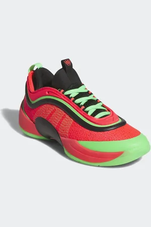 adidas Zapatillas de deporte rojo lúcido, negras y verde neón D.O.N. Issue 6 de