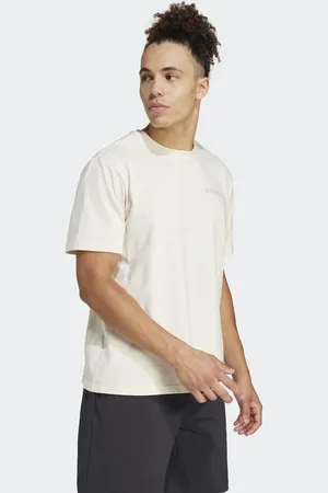 adidas Camiseta con estampado gráfico y acabado sin tintar Polygiene de -Blanco