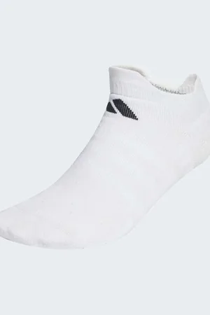 adidas Calcetines negros y blancos acolchados de caña baja Tennis de