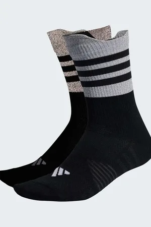 adidas Calcetines negros y plateado reflectante para correr de adidas Training