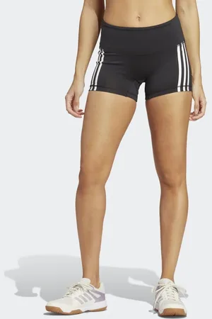 adidas Mallas cortas negras y blancas con 3 bandas de -Negro