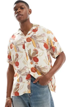 JACK & JONES Camisa con estampado de frutas y cuello de solapas de -Multicolor