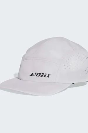adidas Gorra gris y negra con diseño de 5 paneles Terrex Climacool de