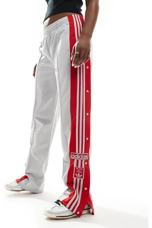 adidas Pantalones de chándal grises y rojos Adibreak de
