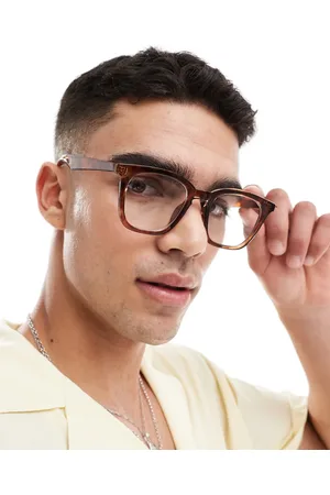 ASOS Gafas efecto carey redondas con lentes transparentes de